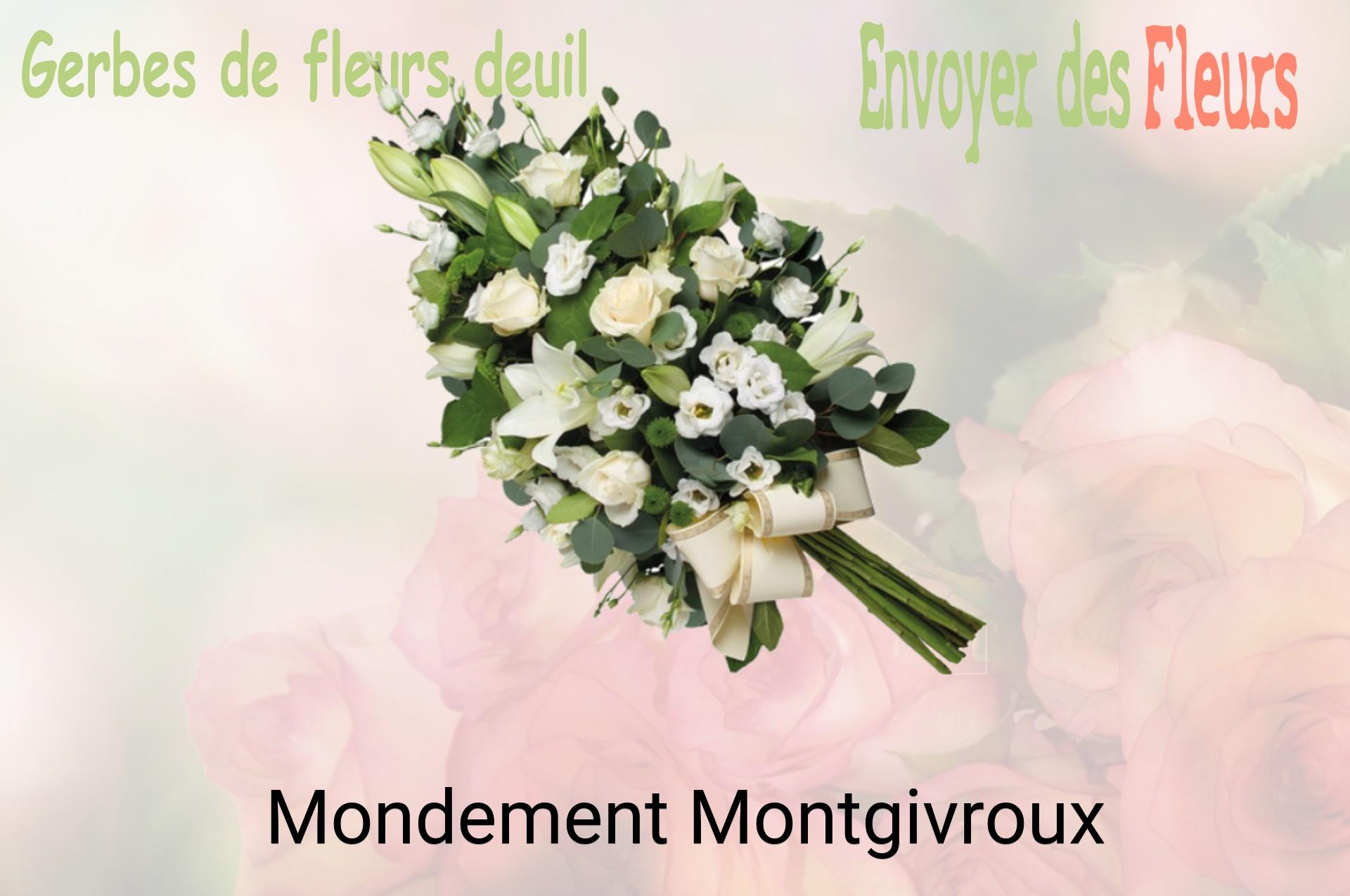Gerbe de fleurs de deuil livrée à Mondement-Montgivroux